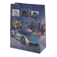 Пакет подарочный S (бумага 210г/м2, блок микс 12шт), L18 W9 H24 см, 4в.