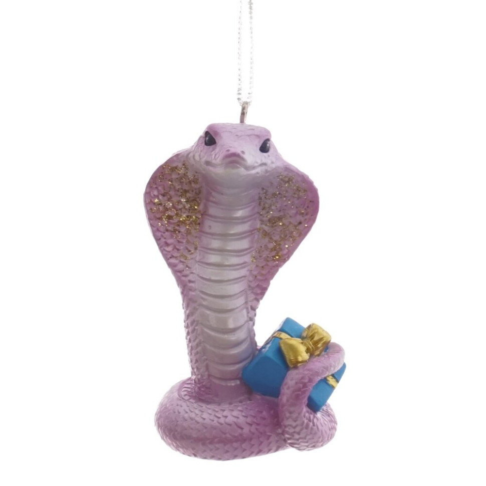 Фигурка декоративная подвесная "Змея", L4 W4 H7 см, 4в.