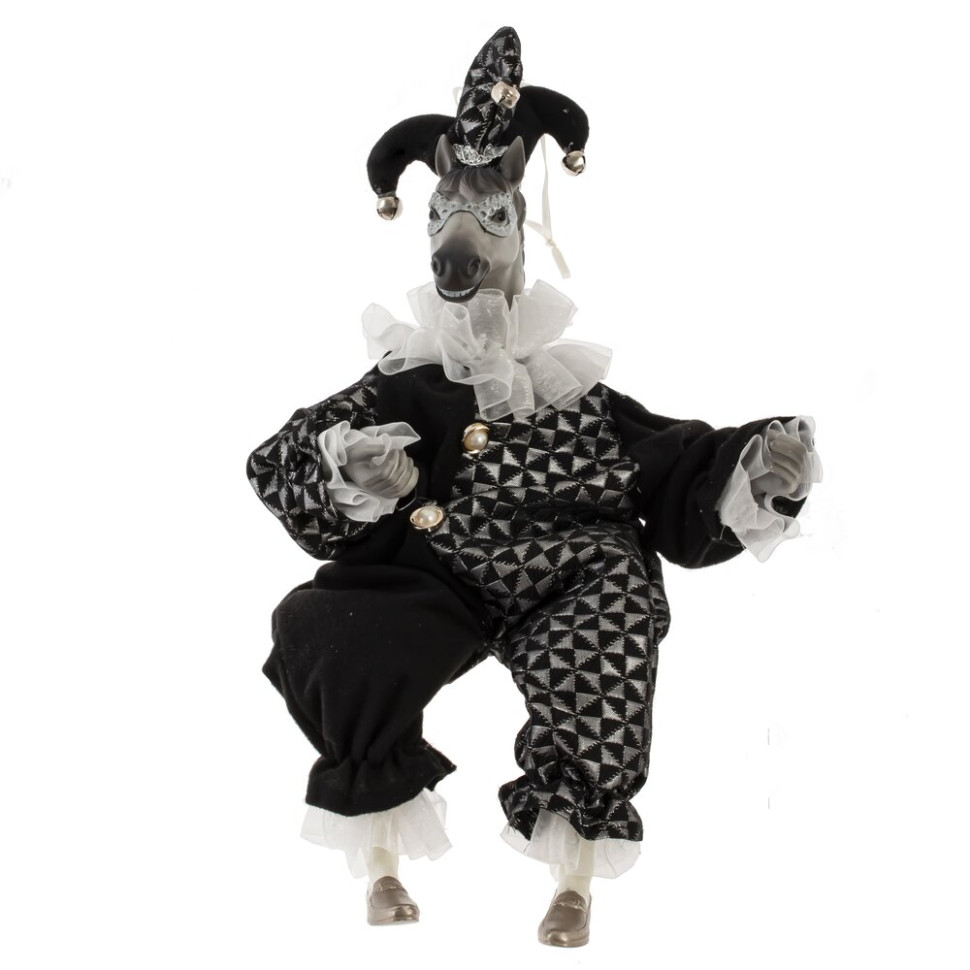 Игрушка набивная подвес "Лошадь-клоун", L16 W10 H36 см (полка 24 см.)