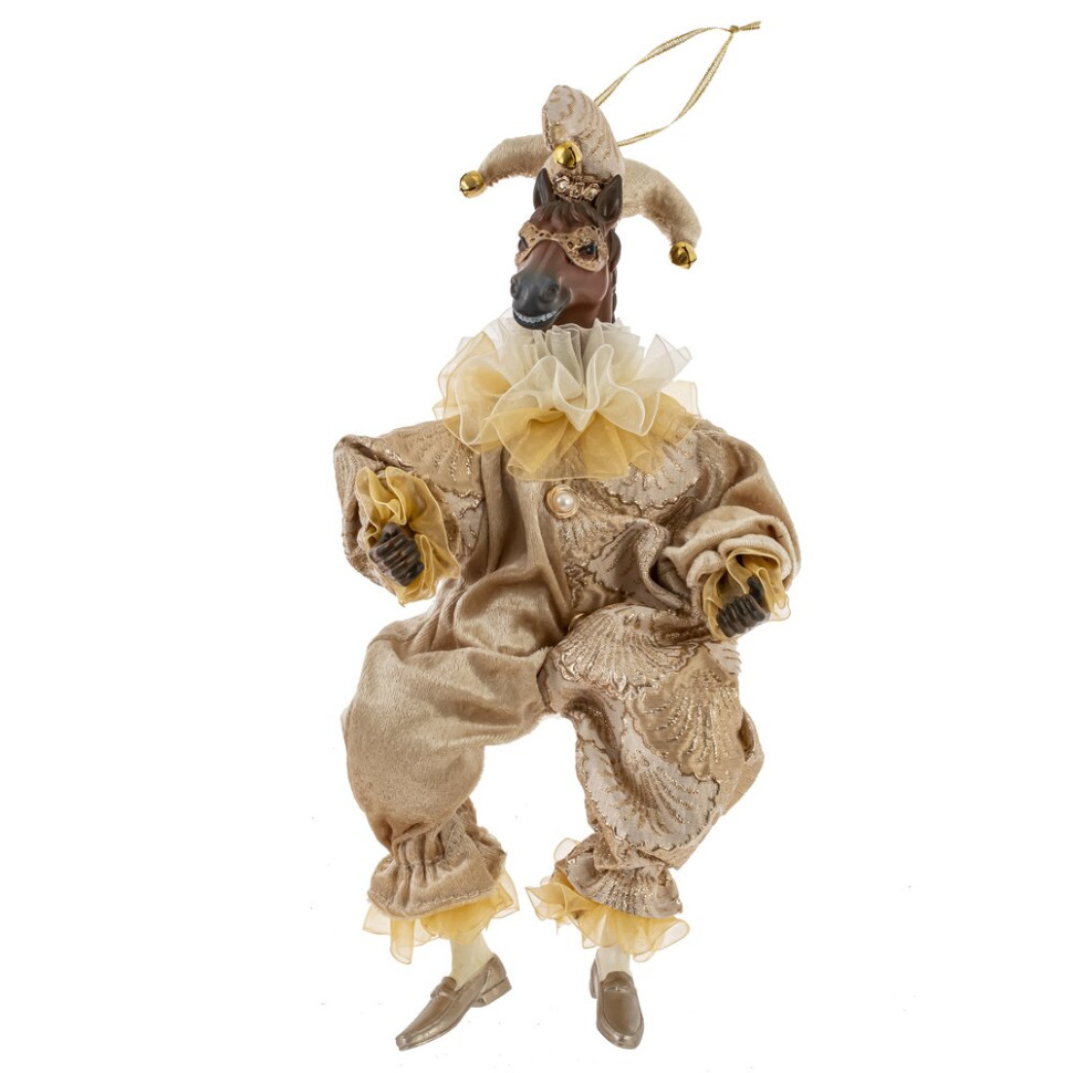 Игрушка набивная подвес "Лошадь-клоун", L16 W10 H36 см (полка 24 см.)