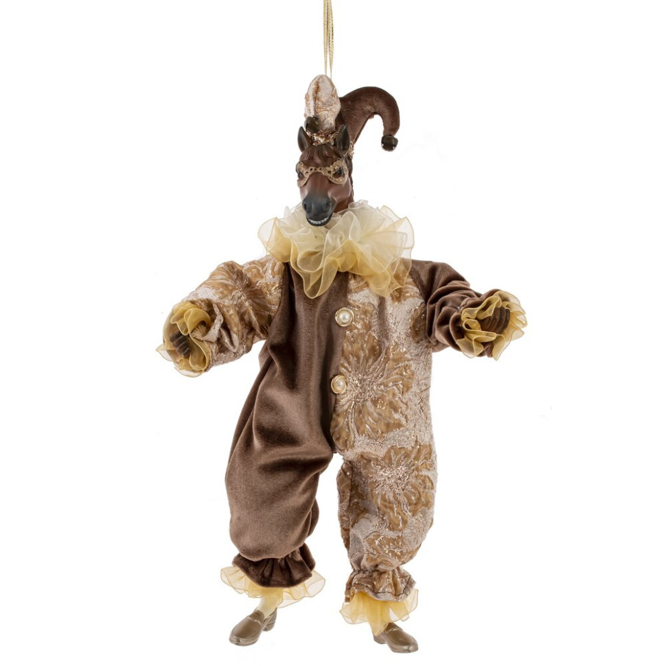 Игрушка набивная подвес "Лошадь-клоун", L16 W10 H36 см (полка 24 см.)