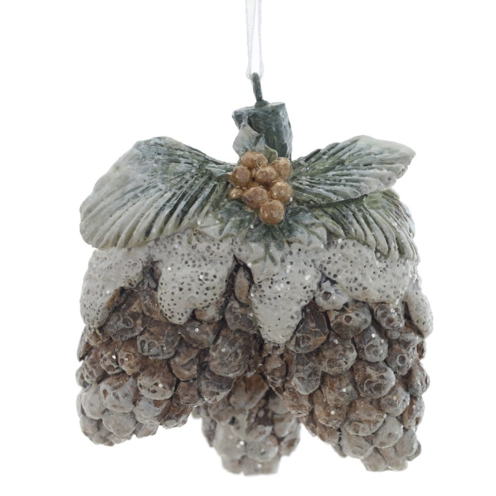 Фигурка декоративная подвесная "Шишки/Орехи", L6 W3,5 H7 см, 2в.