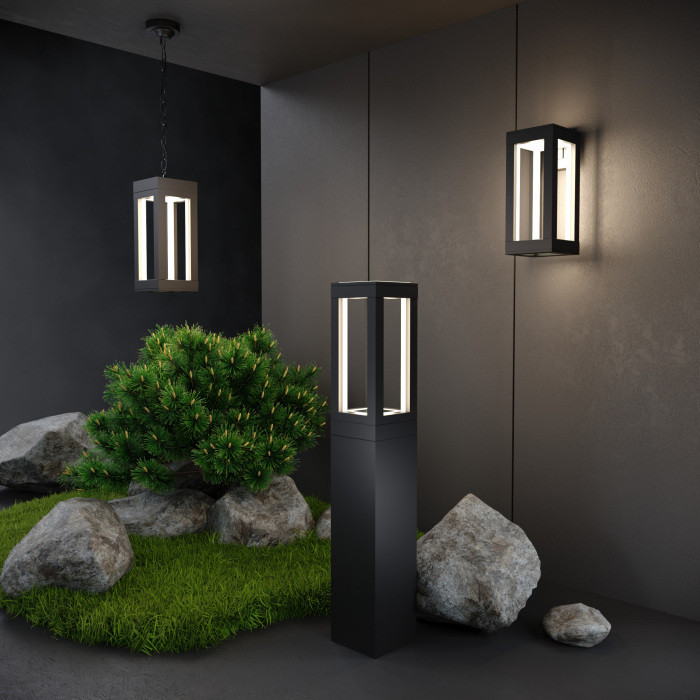 Уличный светильник подвесной Frame 1528 TECHNO LED черный Elektrostandard