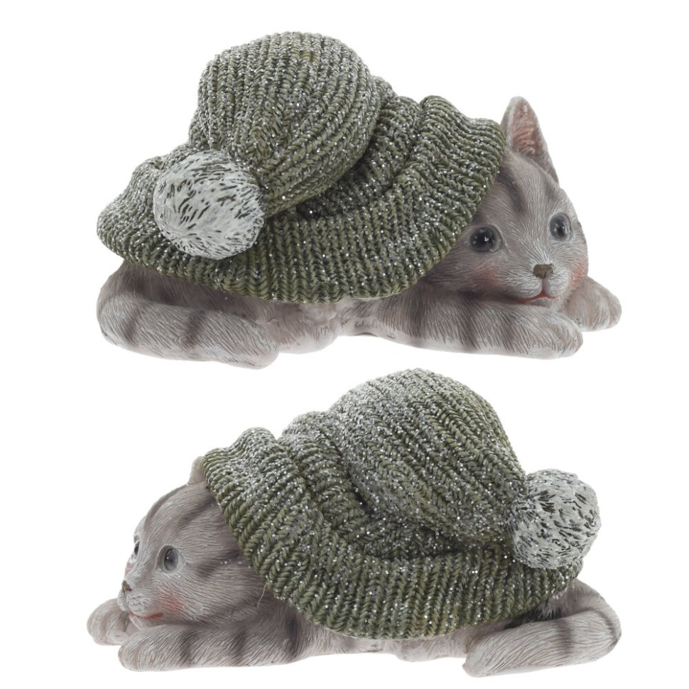 Фигурка декоративная "Котенок", L13,5 W8 H7,5 см, 2в.