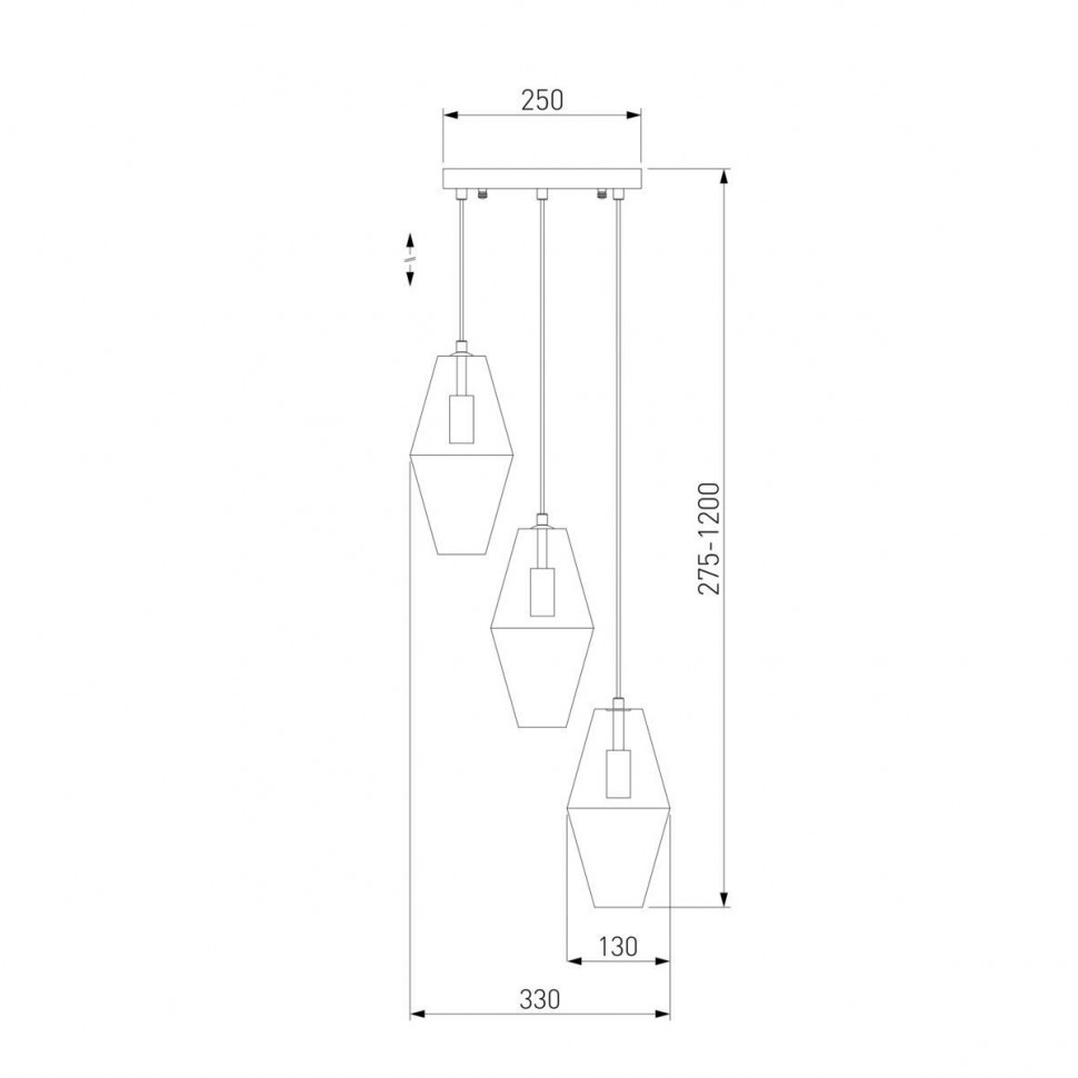 Подвесная люстра Eurosvet Prism 50236/3 янтарный