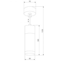 Подвесной светильник Double Topper 50135/1 LED хром / черный Eurosvet