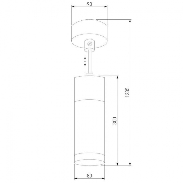 Подвесной светильник Double Topper 50135/1 LED хром / черный Eurosvet
