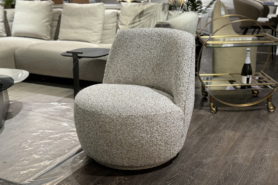 Кресло Rivoli вращающееся бежевая рогожка