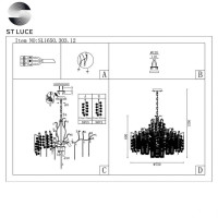 Подвесная люстра ST Luce Ravello SL1650.303.12 Подвесная люстра ST Luce Ravello SL1650.303.12