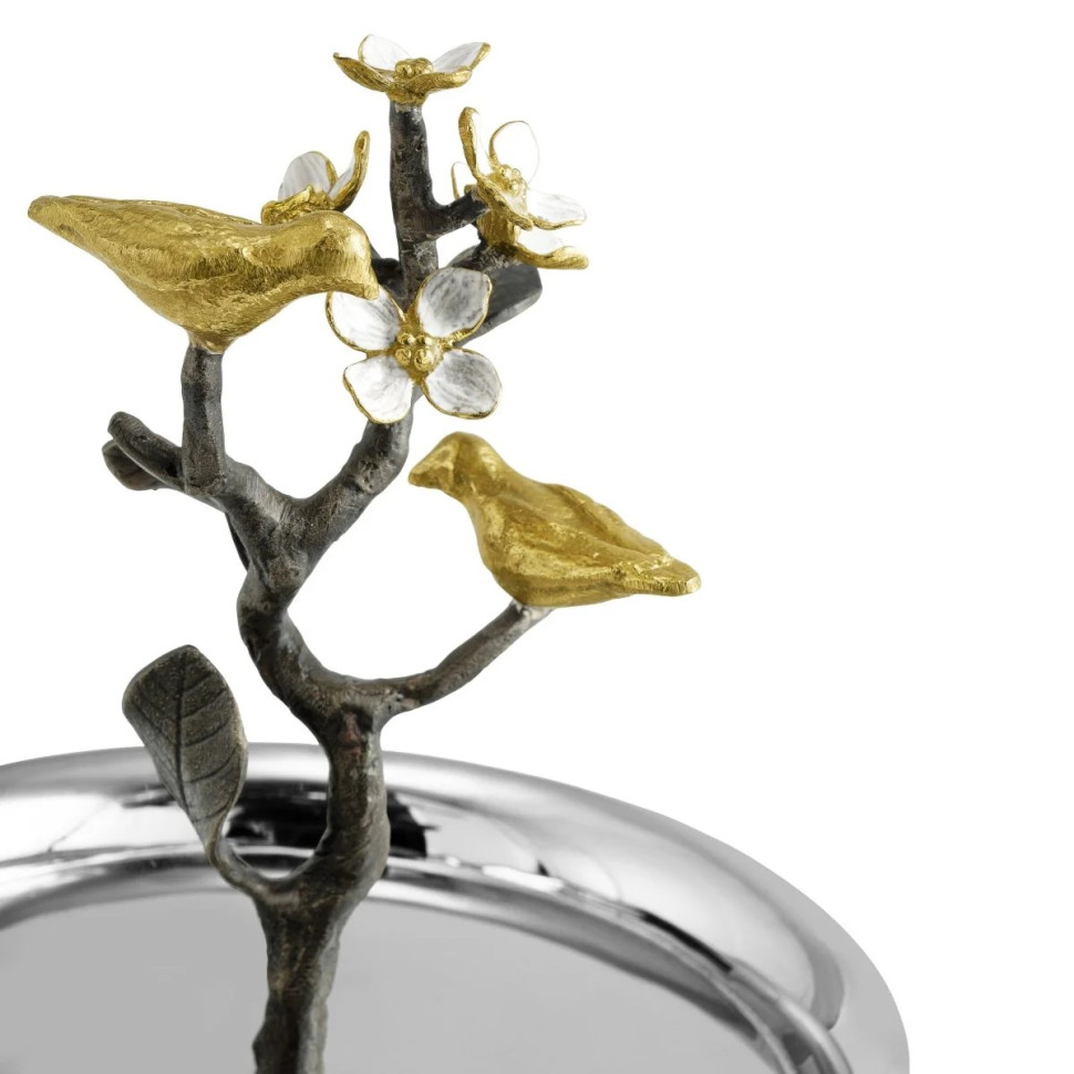 Этажерка Michael Aram "Lovebirds", двухъярусная, 29 см, нержавеющая сталь