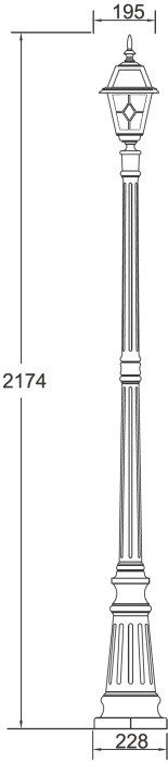 Наземный фонарь FARO 91109 Bl Oasis Light