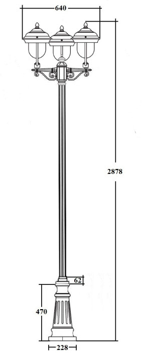 Наземный фонарь MADRID 84310B B2 Bl Oasis Light