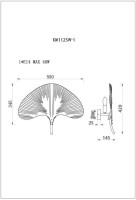 Бра K2KM1125W-1 Garda Decor