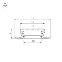 Встраиваемый профиль Arlight MIC-FS-3000 Anod Black 040720