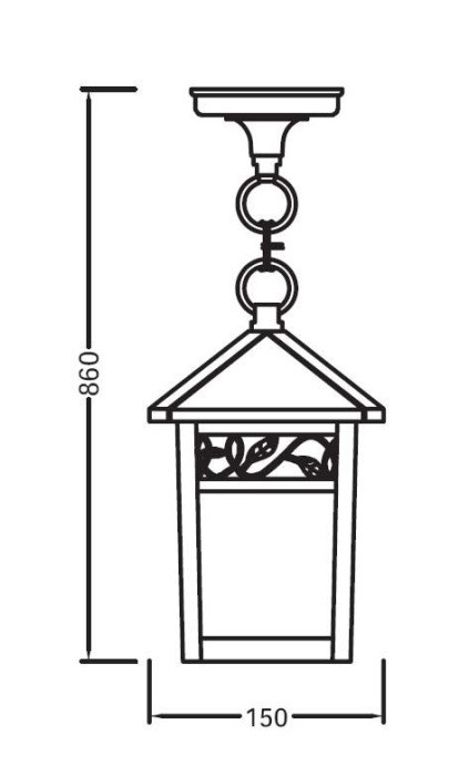 Уличный светильник подвесной  87305A Gb Oasis Light