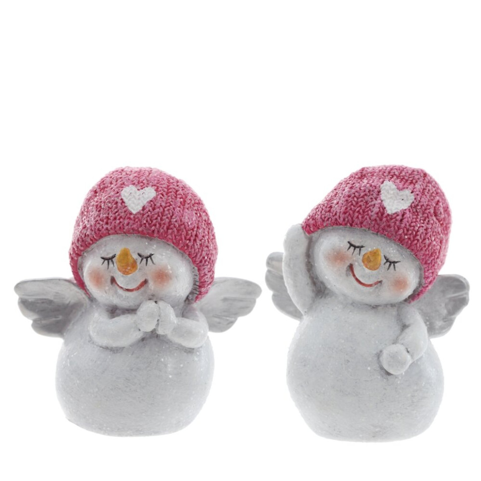 Фигурка декоративная "Снеговик", L6 W3,5 H7 см, 2в.