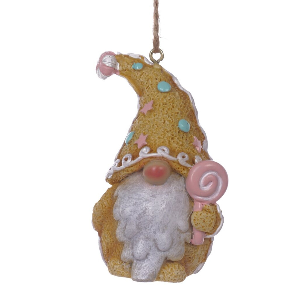 Фигурка декоративная подвесная "Гном",  L5 W4 H7 см, 2в.
