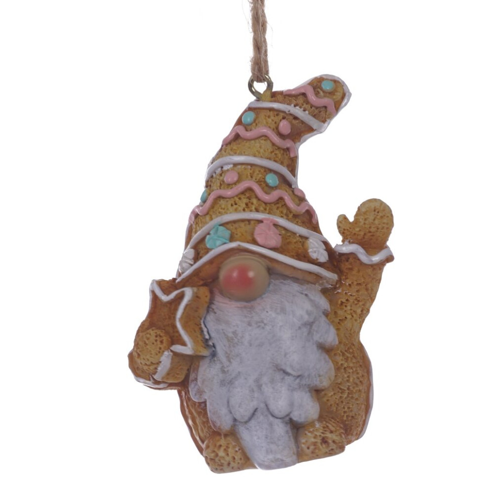 Фигурка декоративная подвесная "Гном",  L5 W4 H7 см, 2в.