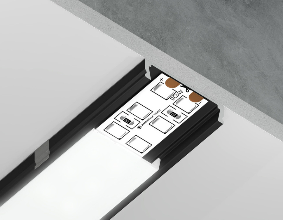 Профиль для светодиодной ленты Illumination GP1800BK Ambrella