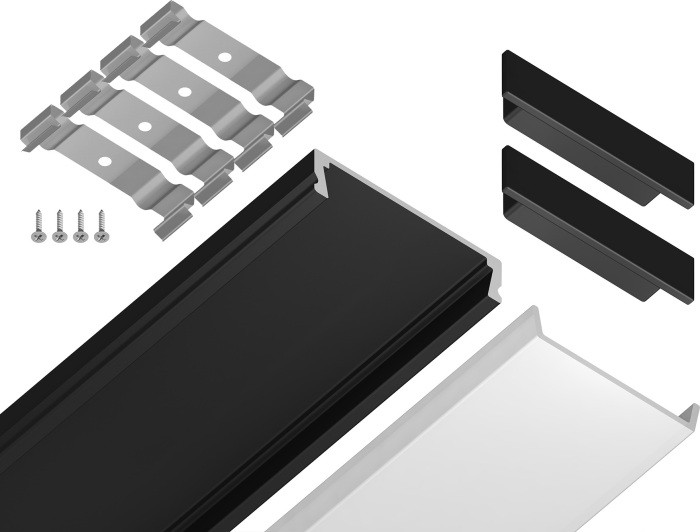 Профиль для светодиодной ленты Illumination GP1800BK Ambrella