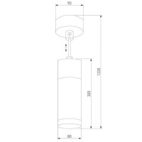 Подвесной светильник Double Topper 50135/1 LED хром / черный жемчуг Eurosvet
