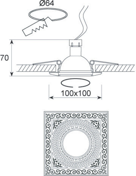 Точечный светильник SN1582 SN1583-Antique bronze Donolux