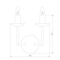 Бра Eurosvet Cariso 60150/2 латунь