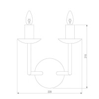 Бра Eurosvet Cariso 60150/2 латунь