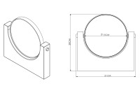 Зеркало настольное на подставке Зеркало настольное на подставке