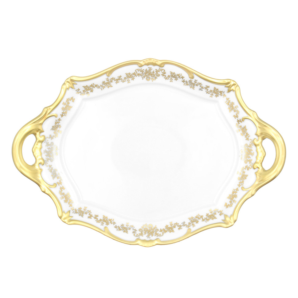 Блюдо овальное с ручками 37см."Кастэл"