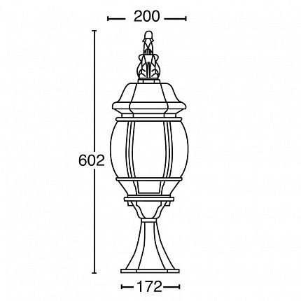Наземный фонарь  83404L W Oasis Light