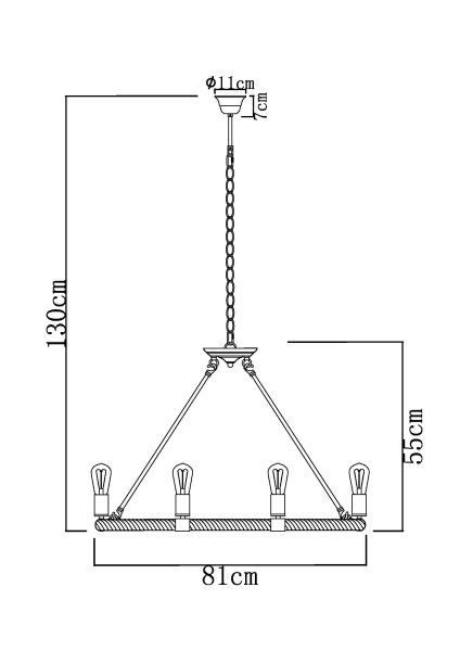 Подвесной светильник Ulleu 69029-8 Globo