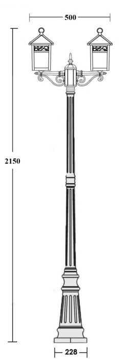 Наземный фонарь KRAKOV 2 87309A Gb Oasis Light