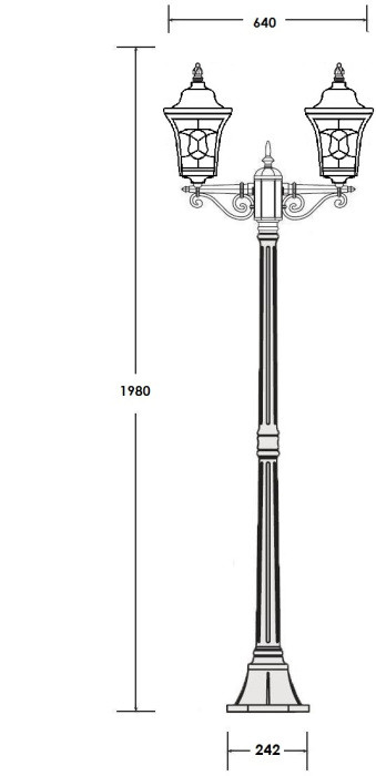Наземный фонарь VENECIA 2L 91808LA Bl Oasis Light