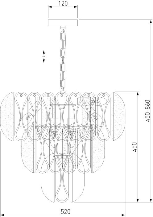 Подвесная люстра Callas 365/12 Bogate's
