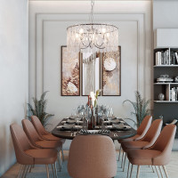 Подвесная люстра Surface FR2048PL-05CH1 Freya