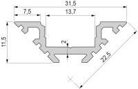 Профиль для светодиодной ленты AV-04-12 970411 Deko-Light