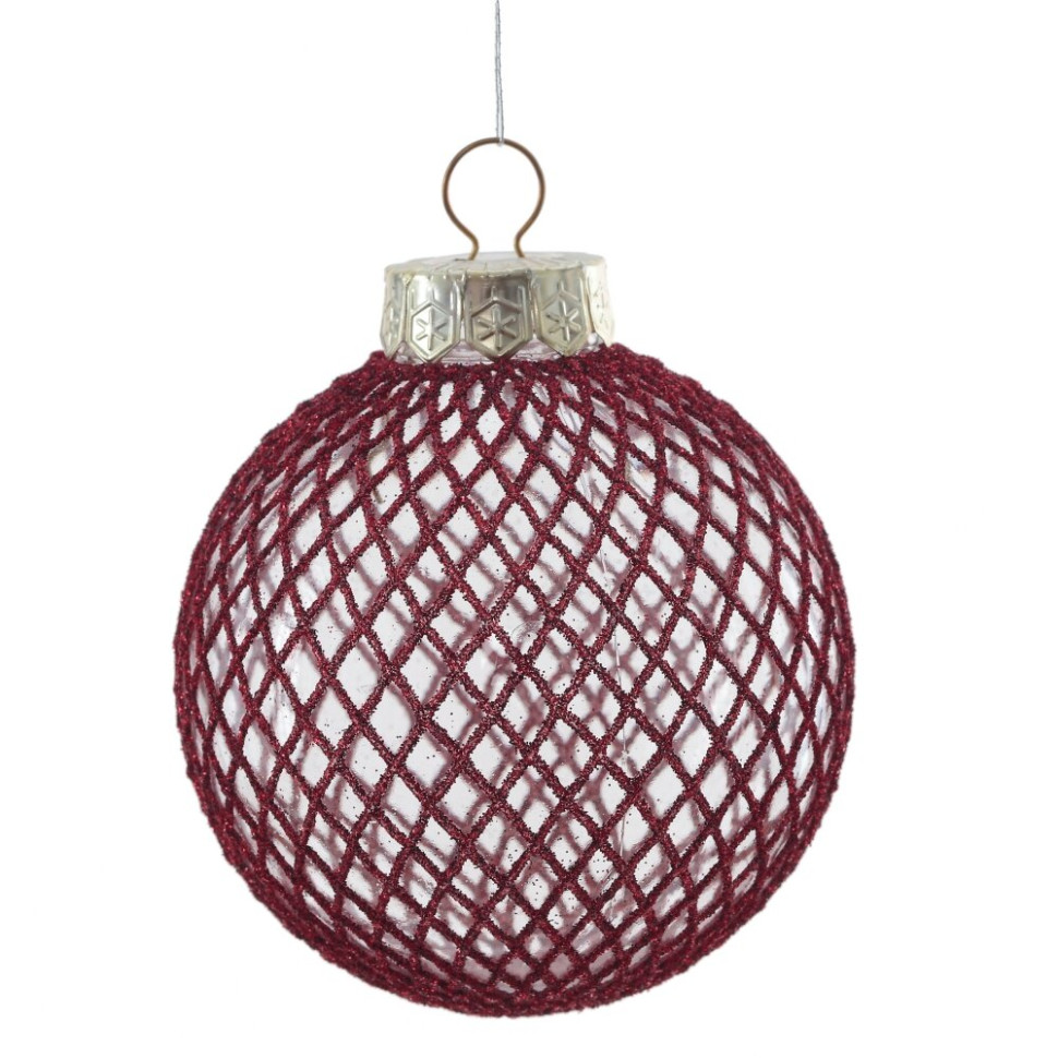 Набор из 9шт Украшение новогоднее "Шар", D8см, L24,6 W8 H24,6см