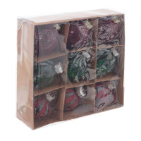 Набор из 9шт Украшение новогоднее "Шар", D8см, L24,6 W8 H24,6см