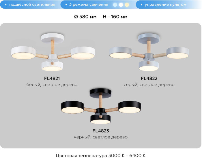 Потолочная люстра Comfort FL4823 Ambrella