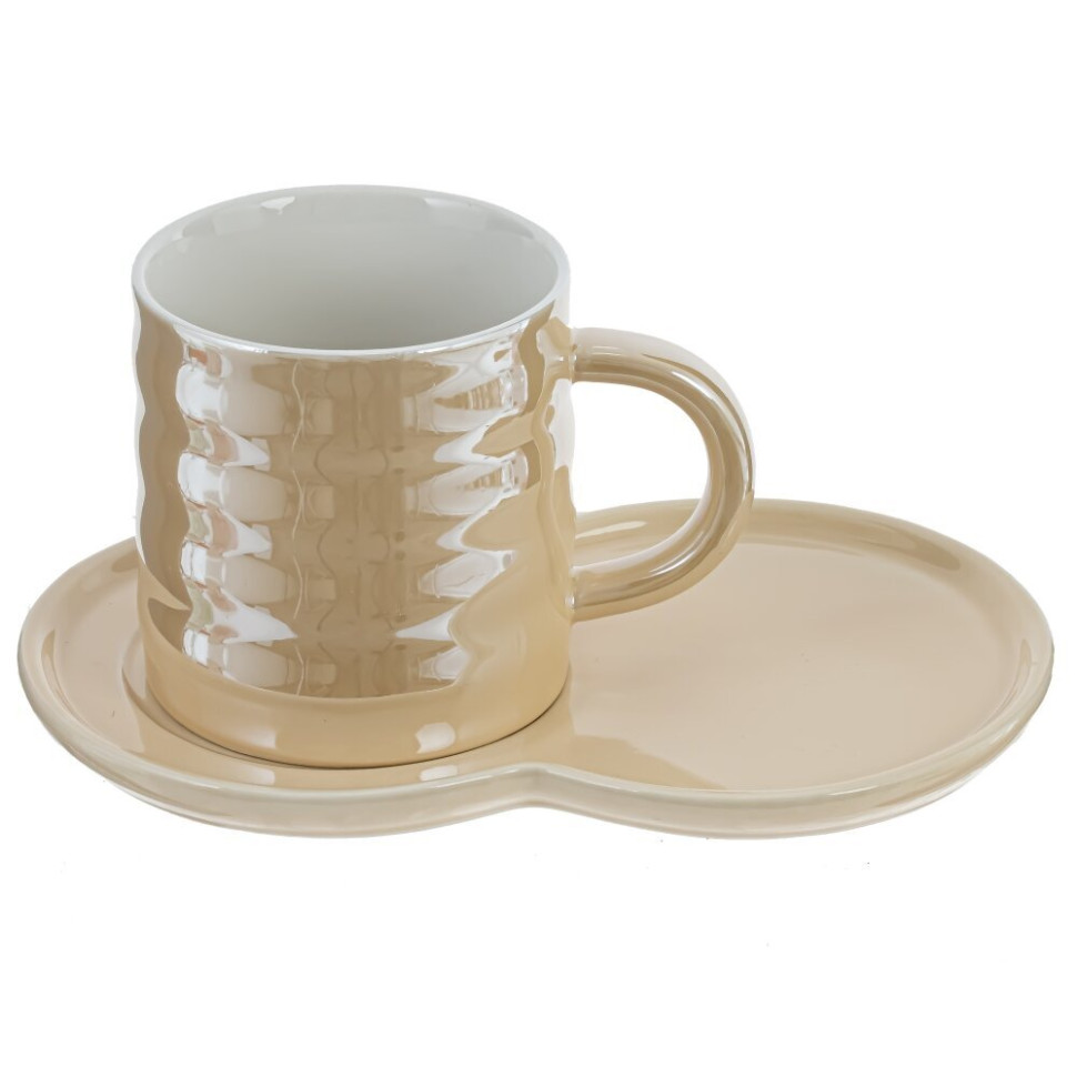 Кружка с блюдцем, 250 мл, L19 W12 H9 см