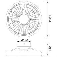 Потолочная светодиодная люстра-вентилятор Mantra TURBO 8231 Потолочная светодиодная люстра-вентилятор Mantra TURBO 8231