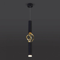 Подвесной светодиодный светильник Eurosvet Lance 50191/1 LED черный/золото