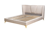 Кровать Siena велюровая бежевая Кровать Siena велюровая бежевая