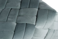 Пуф из плетеного велюра мятный Пуф из плетеного велюра мятный