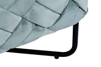 Пуф из плетеного велюра мятный Пуф из плетеного велюра мятный