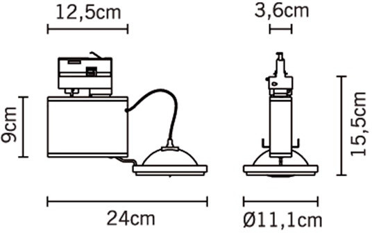 Трековый светильник Orbis D70J0115 Fabbian