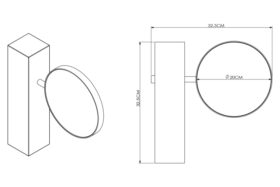Зеркало настольное на подставке