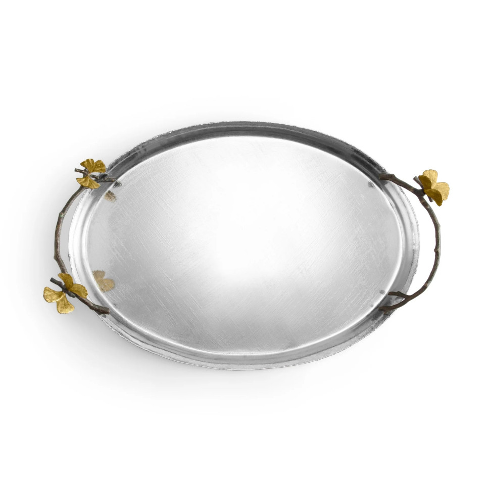 Поднос Michael Aram "Butterfly Ginkgo", овальный, 50х34 см