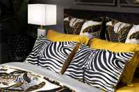 Комплект из 2х наволочек "Тропики" 50х70см зебра/серый